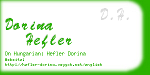dorina hefler business card